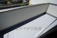 目の前に日差しを遮る建物がないので日当たり良好です。お洗濯物がよく乾きそうですね。