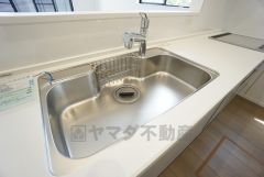 洗剤で洗う担当、お水で流す担当、と2人で分けて洗い場に立つこともできそうなシンクです＾＾