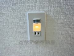 廊下には足元灯を完備。